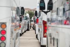 Motorcoaches Staged at American Airlines Center during Event