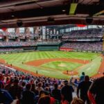 Crowd inside Globe Life Field in Arlington, Texas during a live baseball game—an exciting venue for Arlington DMC events and group outings.